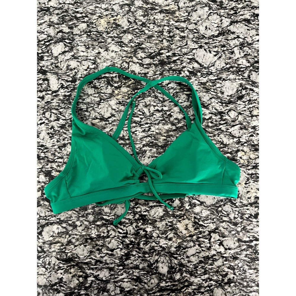 Kona Sol Green Triangle Bikini Set Side Tie Bottomsโ Small